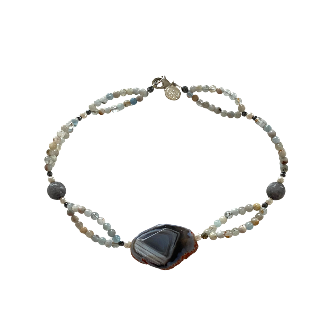 Bhava Amazonite Agate Mala
