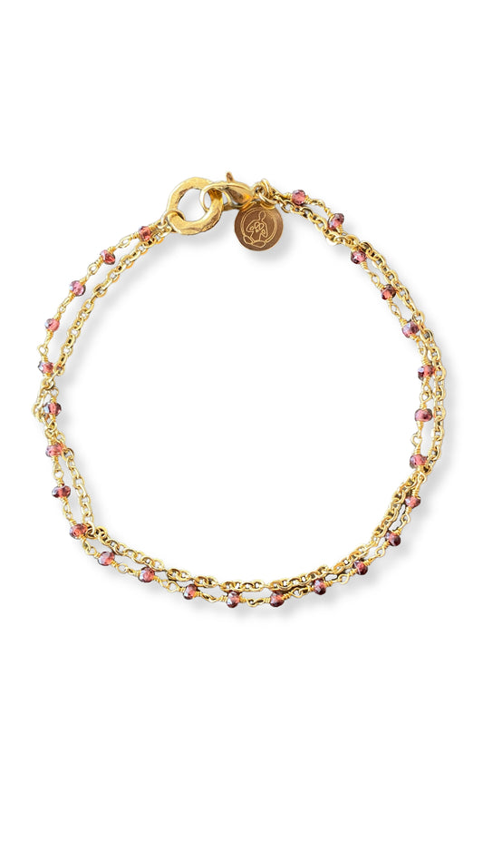 Nupura Garnet Anklet