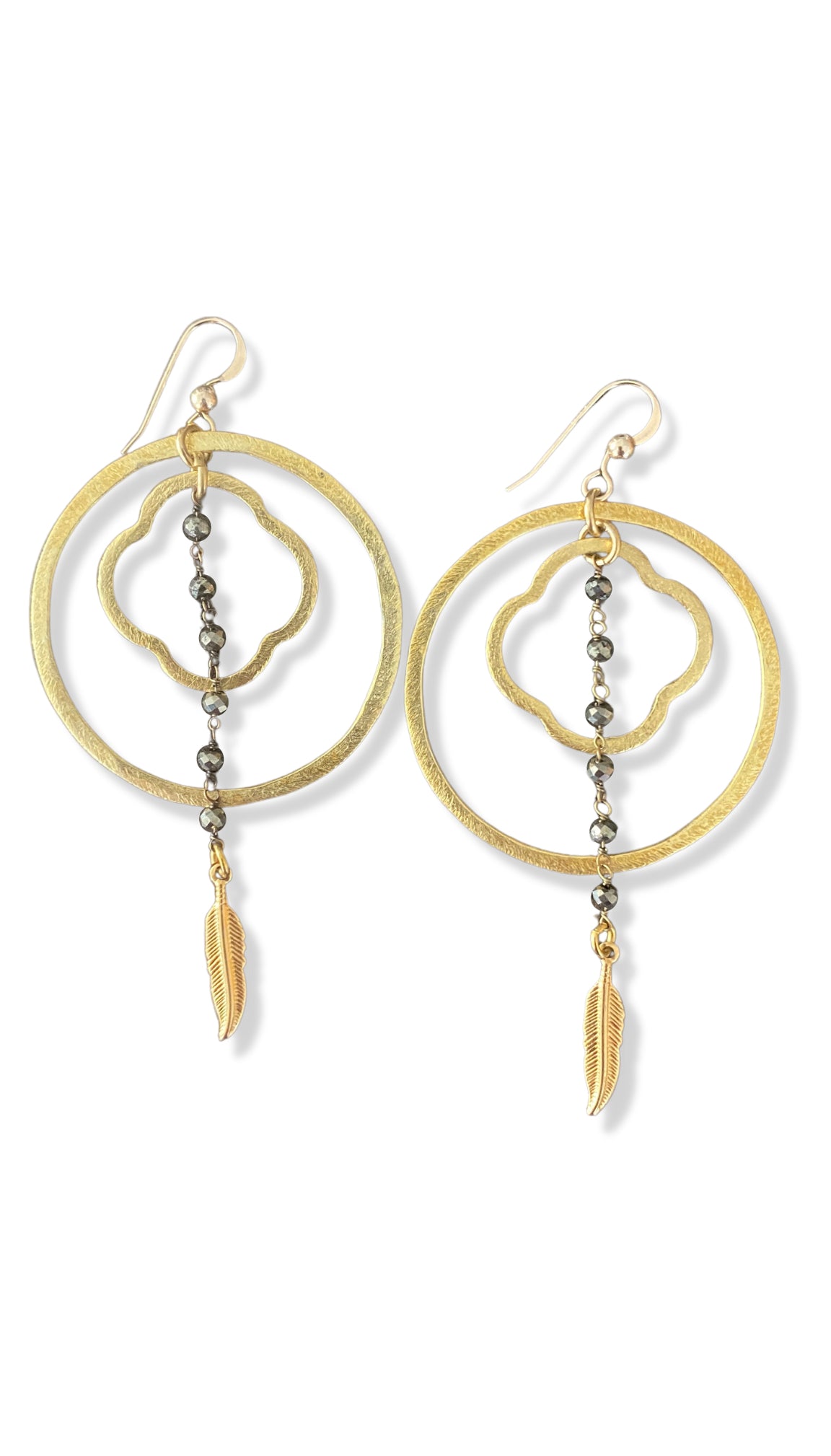 Floret Pyrite Orb Earrings