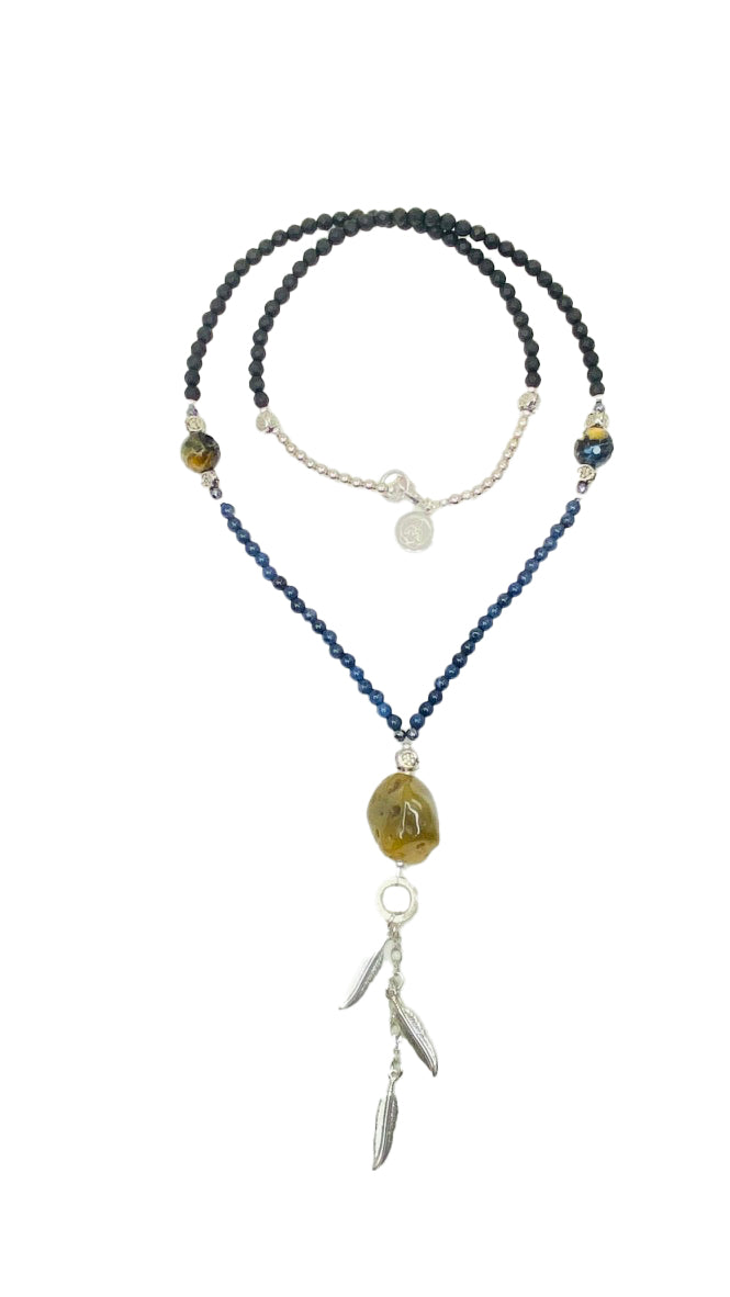 Brahman Lapis Nugget Mala