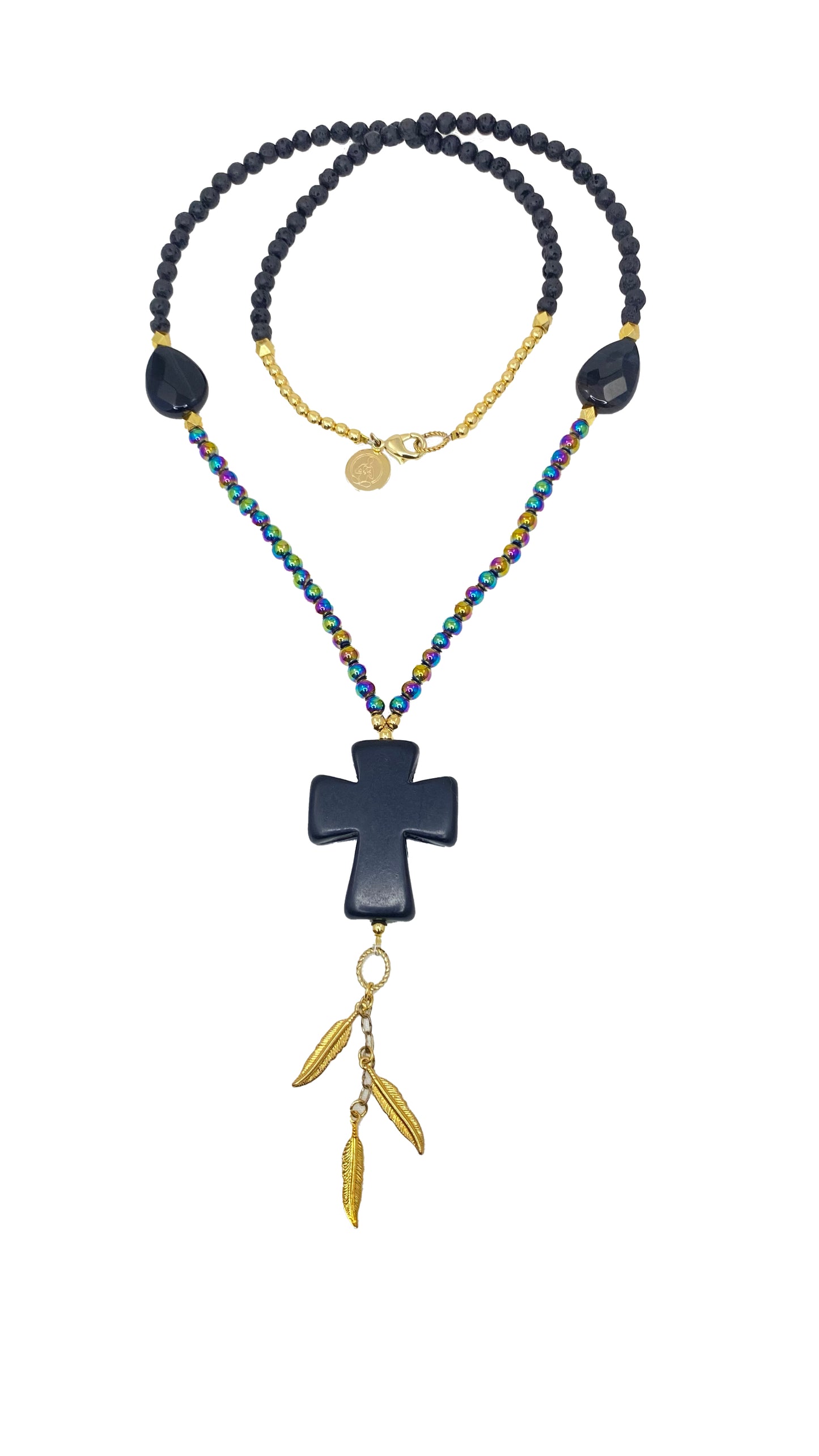 Brahman Large Onyx Cross Mala