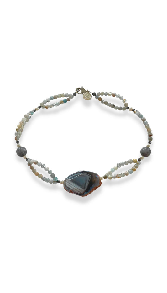 Bhava Amazonite Agate Mala