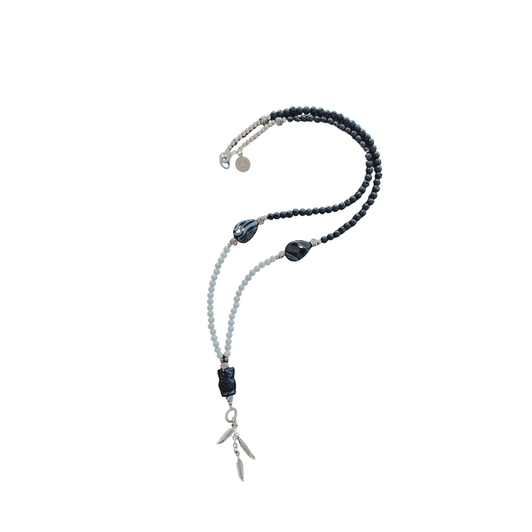Brahman Howlite Owl Mala