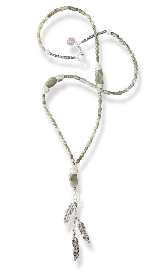 Dharma Wrap Labradorite Mala