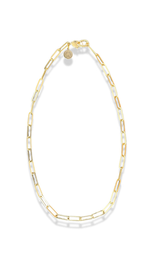Shabdkosh Gold Paperclip Chain