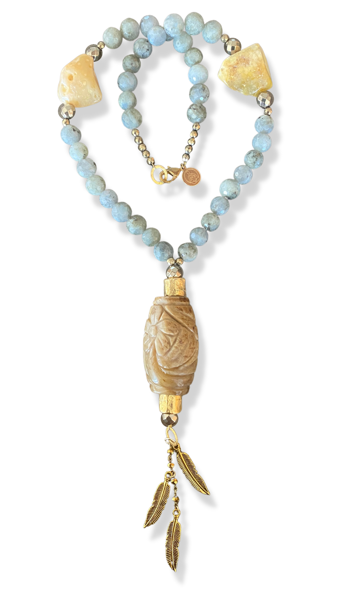 Shakti Drum Labradorite Mala
